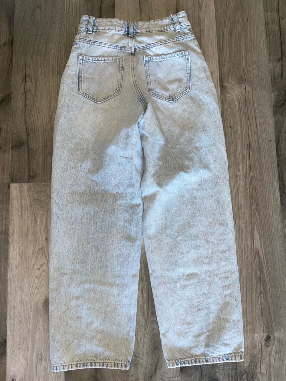 Garage Light Wash Ripped Wide-Leg Jeans - Picture 3 of 3